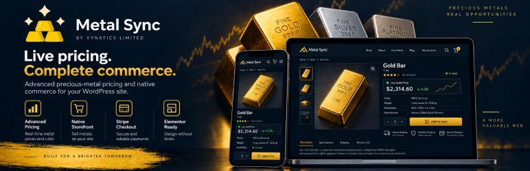 Vyntic Metal Sync – Live Metal Rates For WooCommerce Preview Wordpress Plugin - Rating, Reviews, Demo & Download
