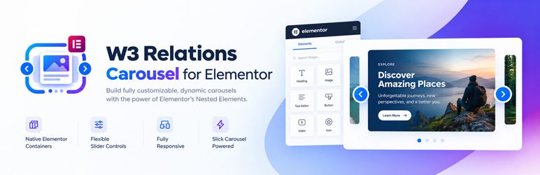 W3 Relations Carousel For Elementor Preview Wordpress Plugin - Rating, Reviews, Demo & Download