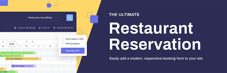 WaiterAid Booking Preview Wordpress Plugin - Rating, Reviews, Demo & Download