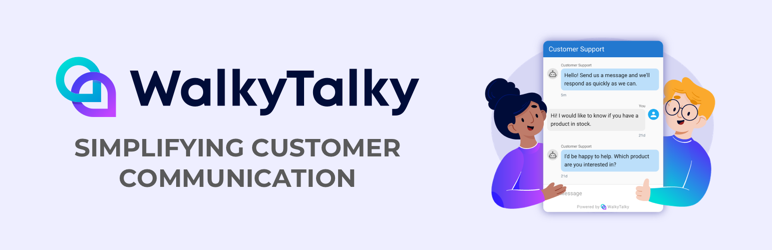 WalkyTalky – Live Chat & Chatbot Plugin Preview - Rating, Reviews, Demo & Download