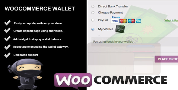 Wallet – Woocommerce Account Deposit & Payment Preview Wordpress Plugin - Rating, Reviews, Demo & Download