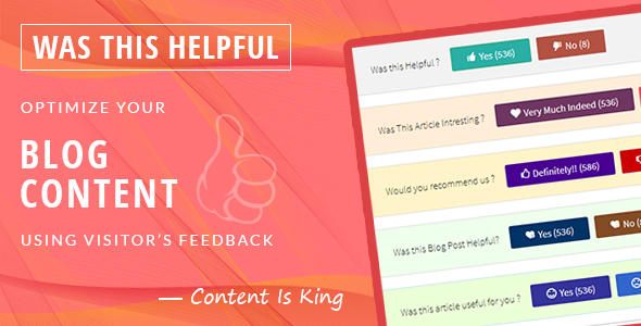 Was This Helpful WordPress Plugin Preview - Rating, Reviews, Demo & Download
