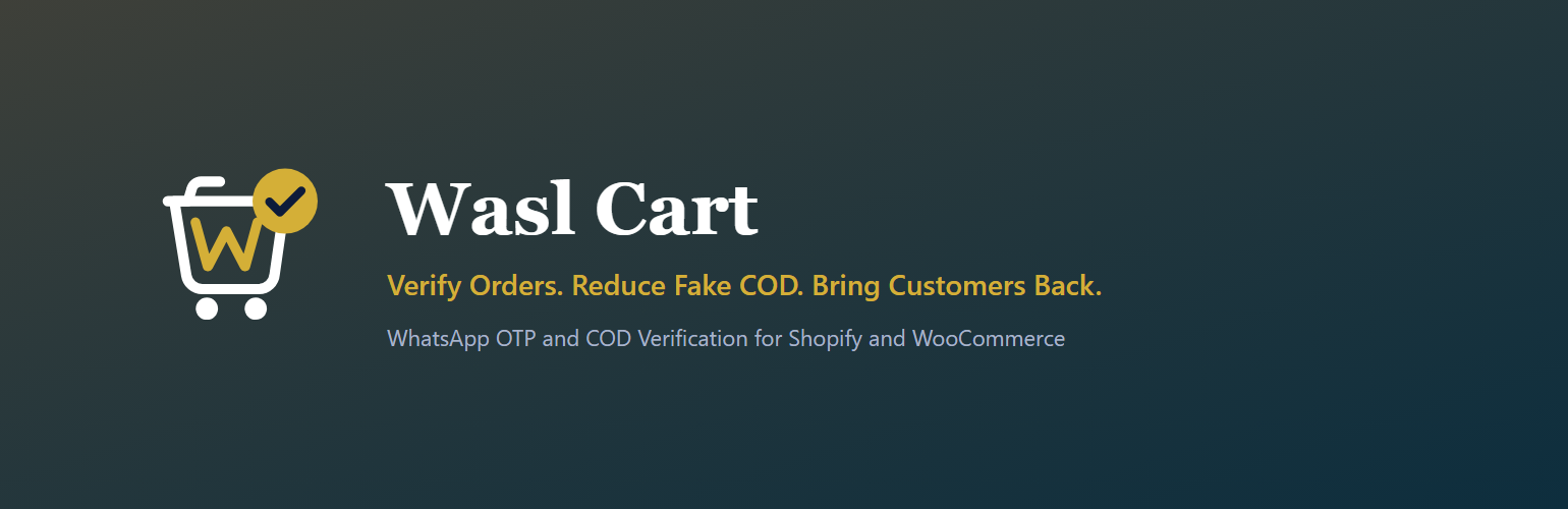 Wasl Cart – OTP & COD Verification For WooCommerce Preview Wordpress Plugin - Rating, Reviews, Demo & Download