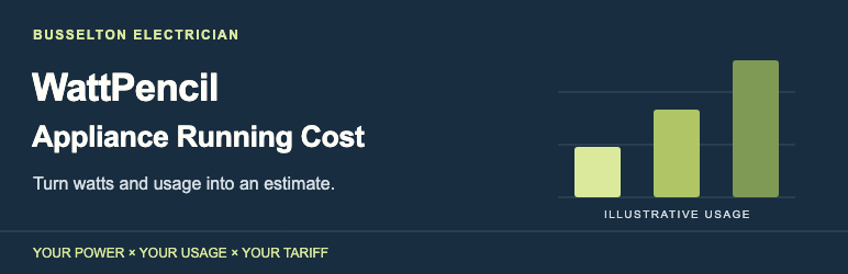 WattPencil Appliance Running Cost Preview Wordpress Plugin - Rating, Reviews, Demo & Download