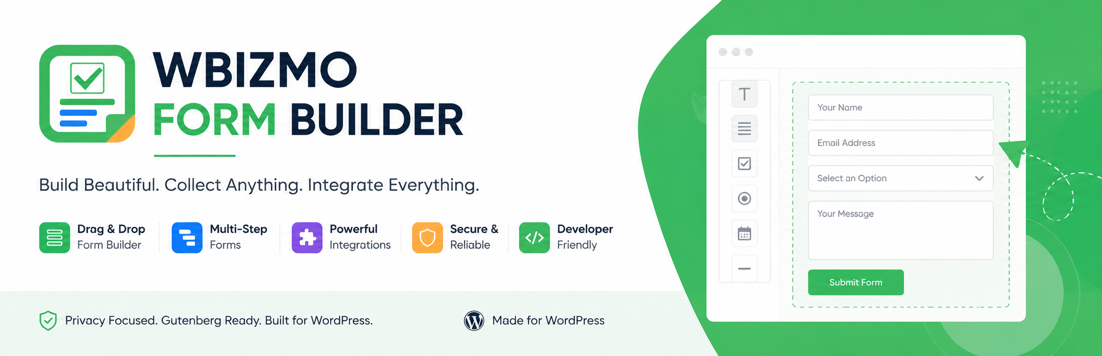Wbizmo Form Builder Preview Wordpress Plugin - Rating, Reviews, Demo & Download