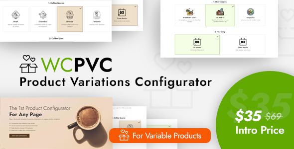WC Product Variations Configurator On Any Page Preview Wordpress Plugin - Rating, Reviews, Demo & Download