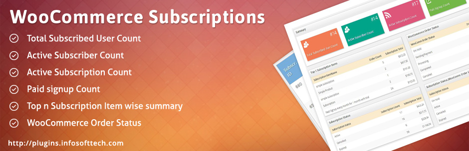 WC Subscription Report Lite Preview Wordpress Plugin - Rating, Reviews, Demo & Download