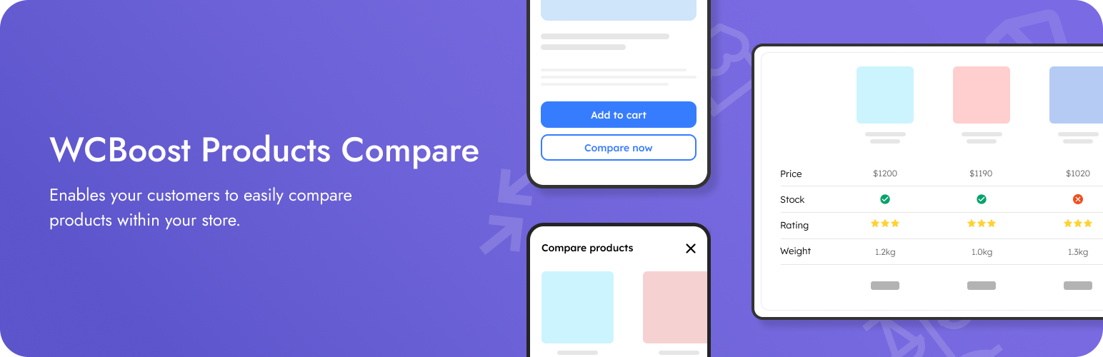 WCBoost – Products Compare Preview Wordpress Plugin - Rating, Reviews, Demo & Download