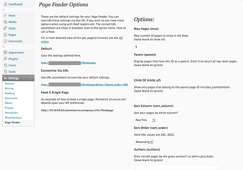 WCM Page Feeder Preview Wordpress Plugin - Rating, Reviews, Demo & Download