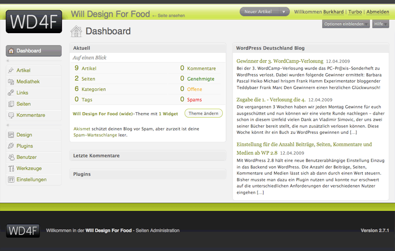 WD4F Admin Theme Preview Wordpress Plugin - Rating, Reviews, Demo & Download