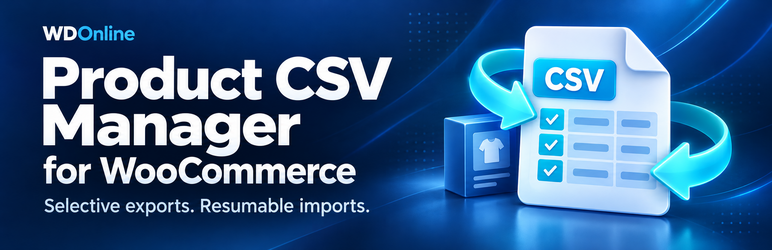 WDOnline Product CSV Manager For WooCommerce Preview Wordpress Plugin - Rating, Reviews, Demo & Download