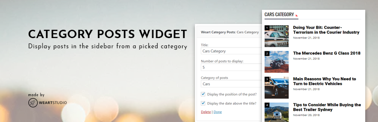 Weart Category Posts Widget Preview Wordpress Plugin - Rating, Reviews, Demo & Download
