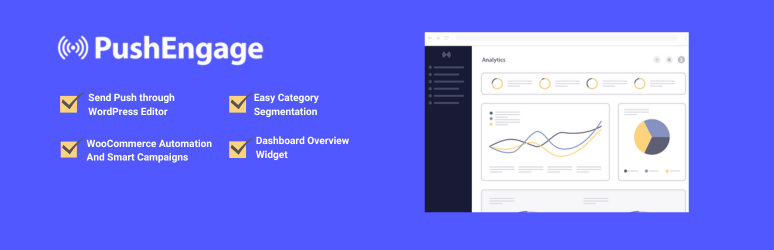 Web & App Push Notifications By PushEngage: WordPress & WooCommerce Alerts To Supercharge Engagement Preview - Rating, Reviews, Demo & Download