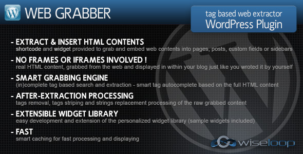 Web Grabber WordPress Plugin Preview - Rating, Reviews, Demo & Download