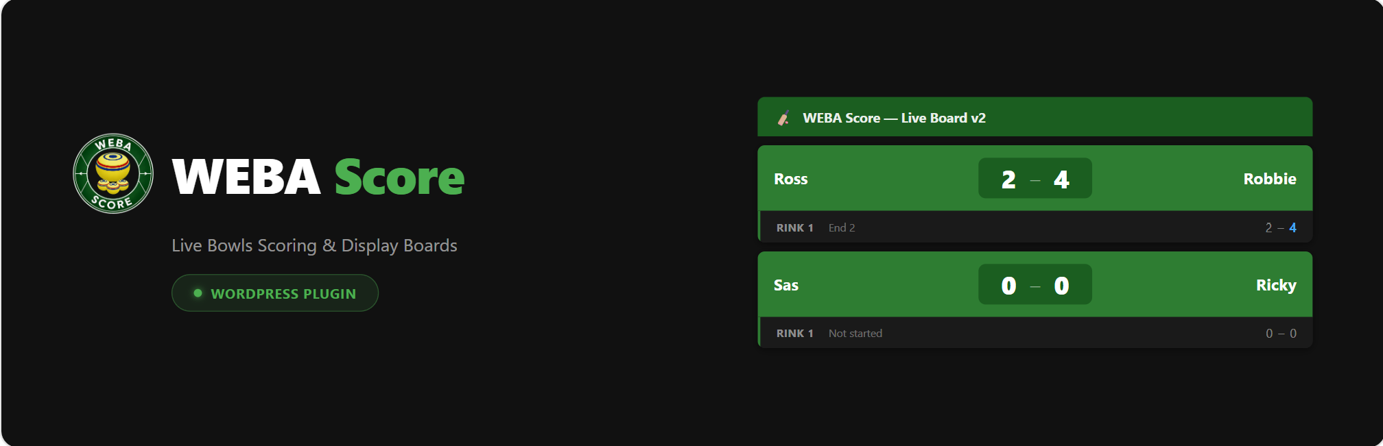 WEBA Score Display Preview Wordpress Plugin - Rating, Reviews, Demo & Download