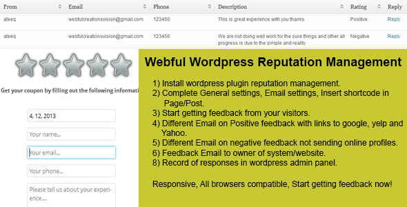 Webful Wordpress Reputation Management Preview - Rating, Reviews, Demo & Download