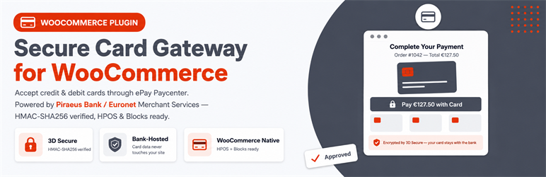 WebHosting4U Secure Card Gateway For EPay Paycenter (Piraeus Bank) Preview Wordpress Plugin - Rating, Reviews, Demo & Download