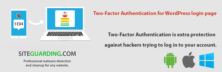 Website Admin Two-Factor Authentication Preview Wordpress Plugin - Rating, Reviews, Demo & Download