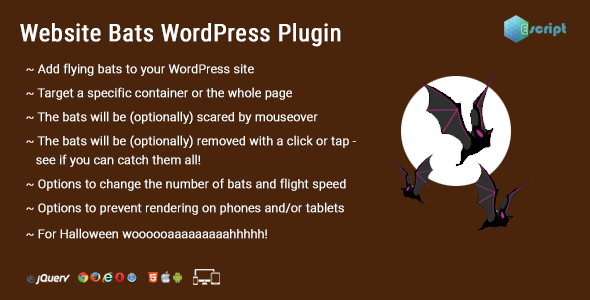 Website Bats WordPress Plugin Preview - Rating, Reviews, Demo & Download