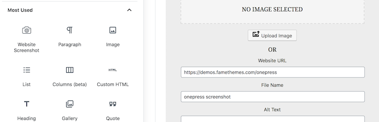 Website Screenshot Blocks For Gutenberg Preview Wordpress Plugin - Rating, Reviews, Demo & Download