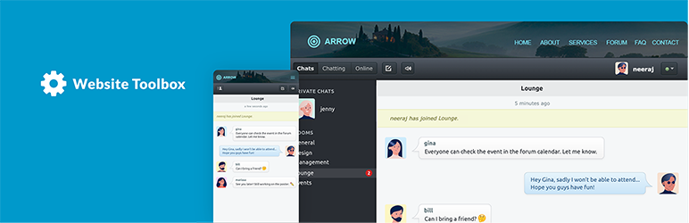 Website Toolbox Chat Room Preview Wordpress Plugin - Rating, Reviews, Demo & Download