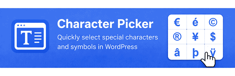 WebTextTools Character Picker Preview Wordpress Plugin - Rating, Reviews, Demo & Download