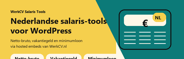 WerkCV Salaris Tools Preview Wordpress Plugin - Rating, Reviews, Demo & Download