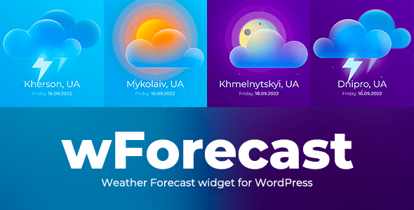 WForecast – Weather Forecast Widget Plugin for Wordpress Preview - Rating, Reviews, Demo & Download
