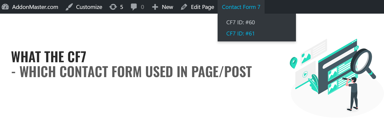 What The CF7 – Which Contact Form Used In Page/Post Preview Wordpress Plugin - Rating, Reviews, Demo & Download