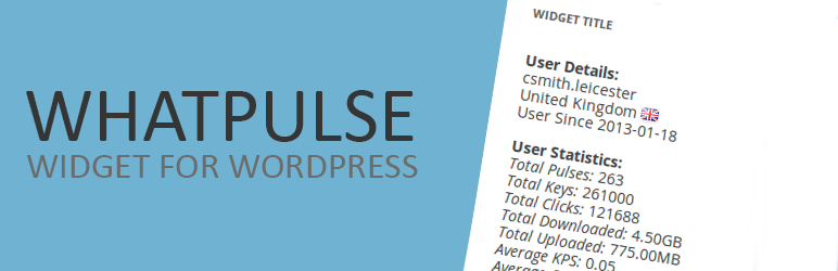 Whatpulse Widget Preview Wordpress Plugin - Rating, Reviews, Demo & Download