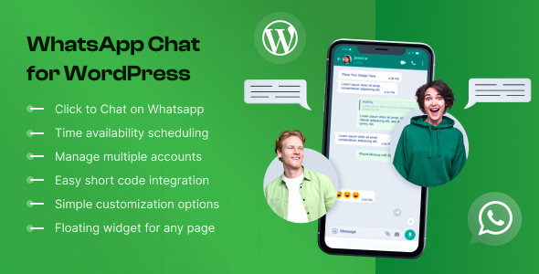 WhatsApp Chat – Click To Chat Plugin For WordPress Preview - Rating, Reviews, Demo & Download