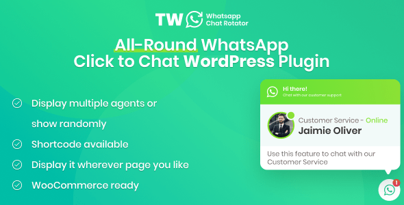 WhatsApp Chat Plugin for Wordpress And WooCommerce Preview - Rating, Reviews, Demo & Download