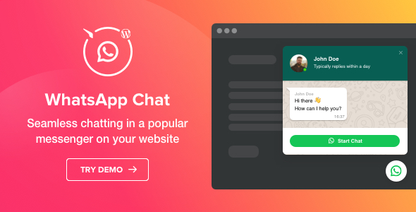 WhatsApp Chat – WordPress WhatsApp Chat Preview - Rating, Reviews, Demo & Download