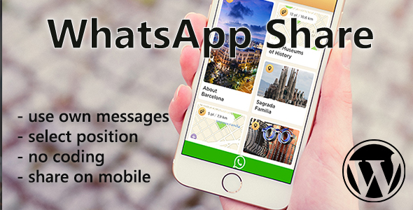 WhatsApp Mobile Share Plugin for Wordpress Preview - Rating, Reviews, Demo & Download