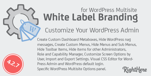 White Label Branding Plugin for Wordpress Multisite Preview - Rating, Reviews, Demo & Download