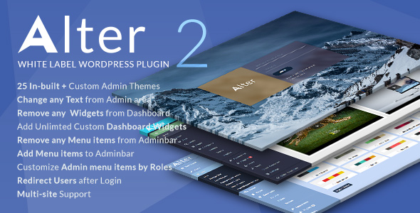 White Label Wordpress Plugin – WpAlter Preview - Rating, Reviews, Demo & Download