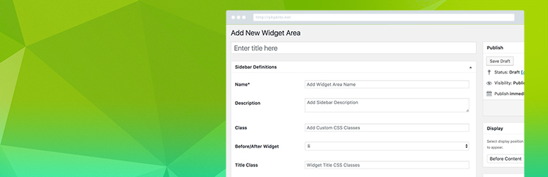 Widget Areas Preview Wordpress Plugin - Rating, Reviews, Demo & Download