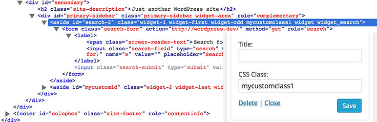 Widget CSS Classes Preview Wordpress Plugin - Rating, Reviews, Demo & Download