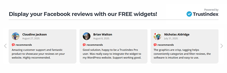Widgets For Reviews & Recommendations Preview Wordpress Plugin - Rating, Reviews, Demo & Download
