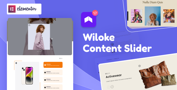 Wiloke Content Slider For Elementor Preview Wordpress Plugin - Rating, Reviews, Demo & Download