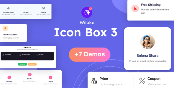 Wiloke Icon Box Lune For Elementor Preview Wordpress Plugin - Rating, Reviews, Demo & Download