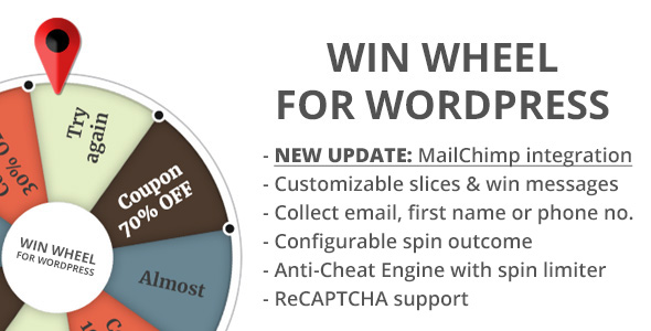 Win Wheel Plugin for Wordpress Preview - Rating, Reviews, Demo & Download