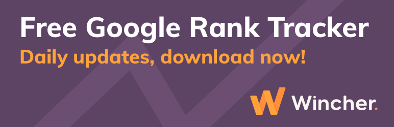 Wincher Rank Tracker Preview Wordpress Plugin - Rating, Reviews, Demo & Download