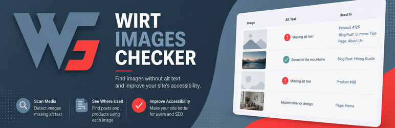 Wirt Images Checker Preview Wordpress Plugin - Rating, Reviews, Demo & Download
