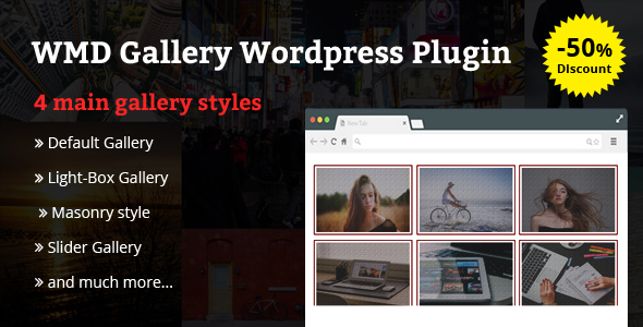 WMD Gallery WordPress Plugin Preview - Rating, Reviews, Demo & Download