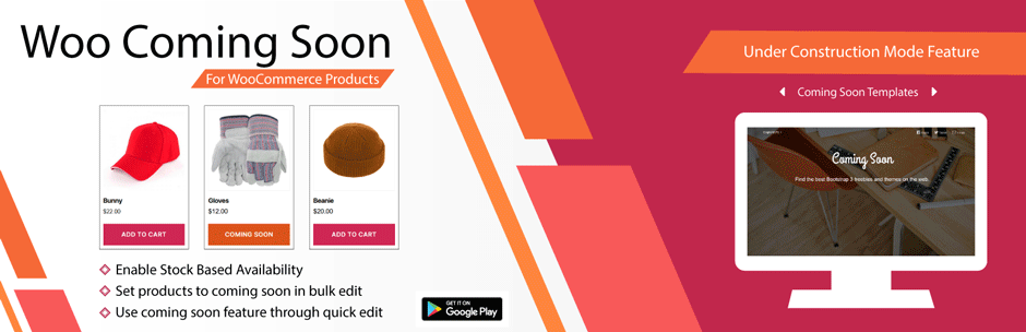 Woo Coming Soon Preview Wordpress Plugin - Rating, Reviews, Demo & Download