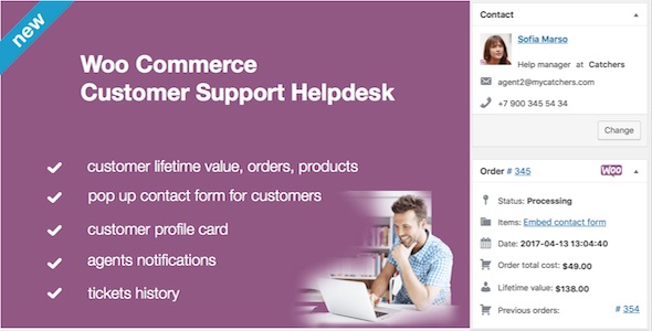 Woo Commerce Customer Support Helpdesk Bundle Preview Wordpress Plugin - Rating, Reviews, Demo & Download