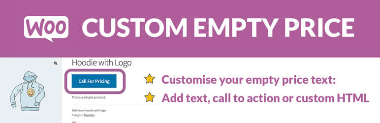 Woo Custom Empty Price Preview Wordpress Plugin - Rating, Reviews, Demo & Download