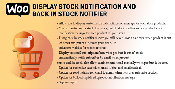 Woo Display Stock Notification And Back In Stock Notifier Preview Wordpress Plugin - Rating, Reviews, Demo & Download