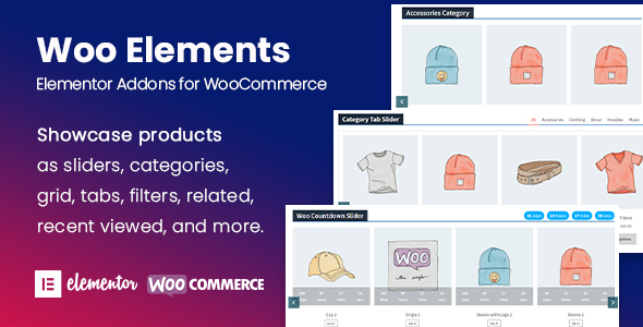 Woo Elements – Elementor Addons For WooCommerce WordPress Plugin Preview - Rating, Reviews, Demo & Download